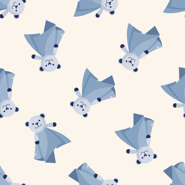 婴儿毛巾，卡通无缝图案背景图片下载