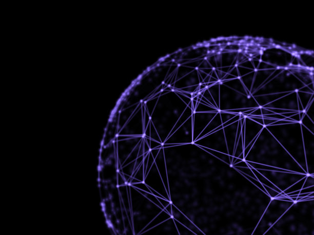 抽象球面几何球体和多边形线和点。未来的技术图片下载