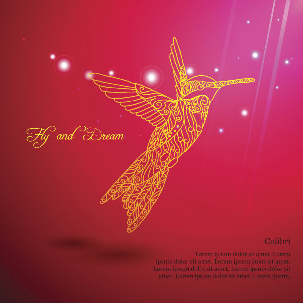 金色花边科利布为梦想飞行图片下载