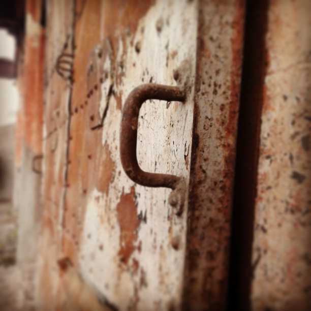 生锈的门把手图片下载
