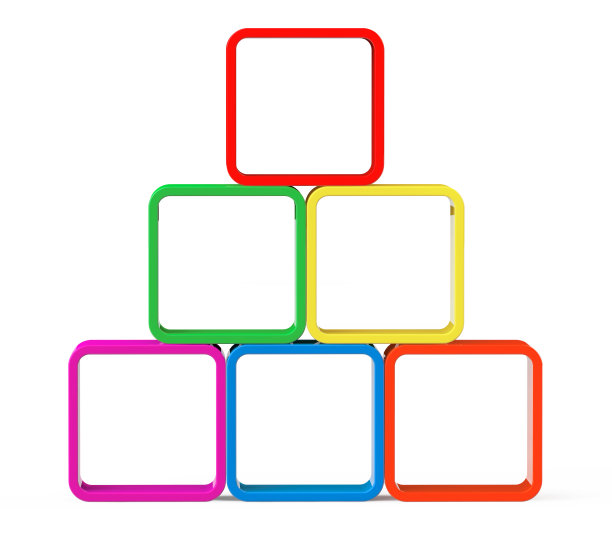 多色立方体作为看台图片下载