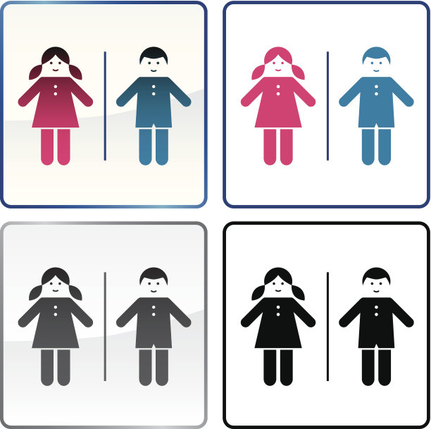 孩子上厕所标志图片下载