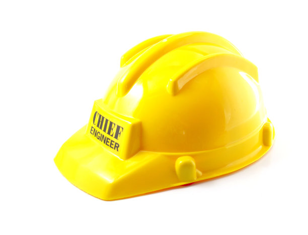 黄色头盔孤立在白色背景上图片下载
