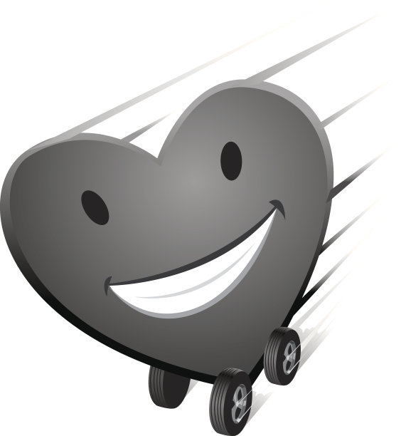 车轮上的心图片下载