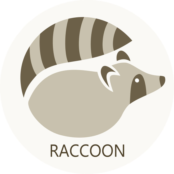 浣熊的风格剪影图片下载