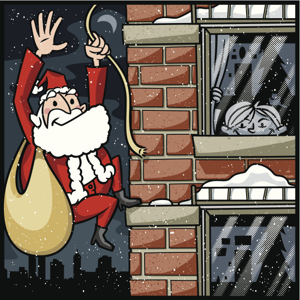 圣诞老人爬C图片下载