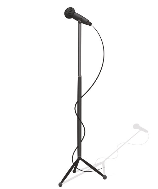 卡通麦克风和支架图片下载