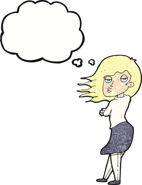 卡通女人用思想泡泡做照片脸图片下载