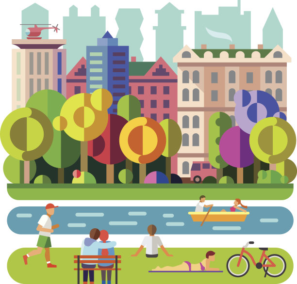 城市公园。人与自然图片下载