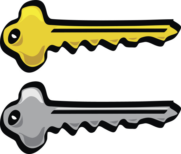 关键矢量卡通风格的金和银图片下载