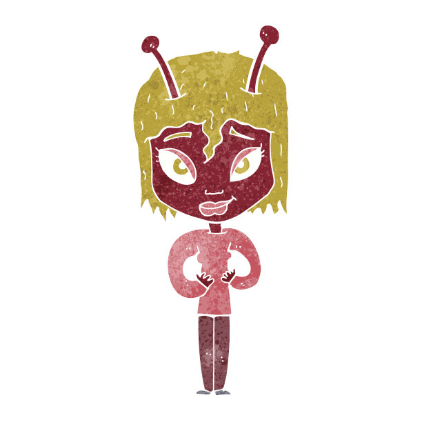 卡通外星女人图片下载