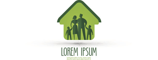 家庭矢量标志设计模板。房子或幸福图标。图片下载