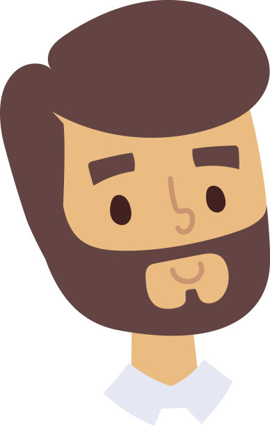 快乐男人的脸矢量插画图片下载