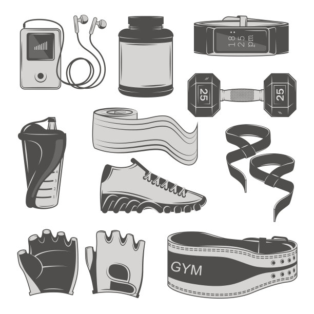 健身配件。图片下载