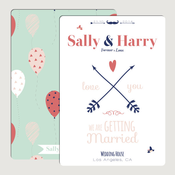 婚礼浪漫的花保存约会邀请图片下载