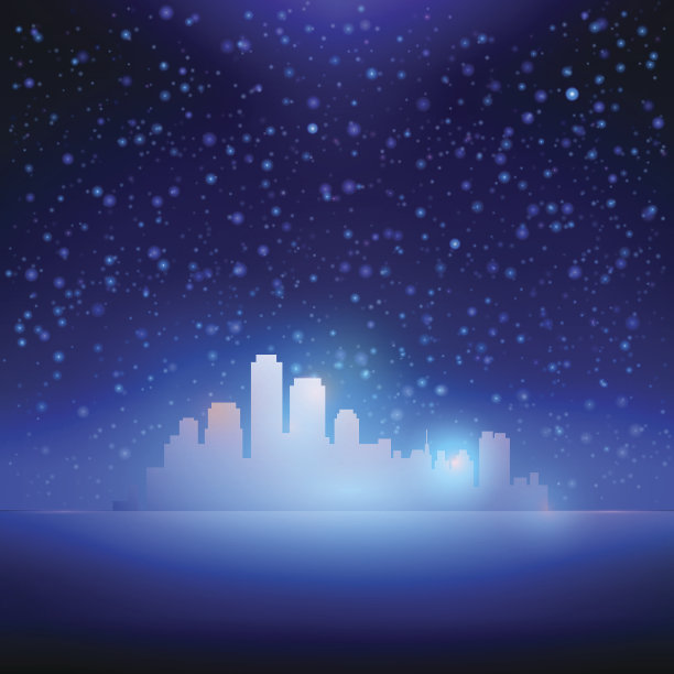 星空与城市背景图片下载