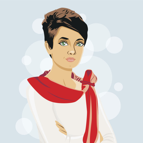 女性角色。矢量插图。图片下载