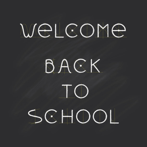 欢迎回到学校，用粉笔写在黑板上图片下载