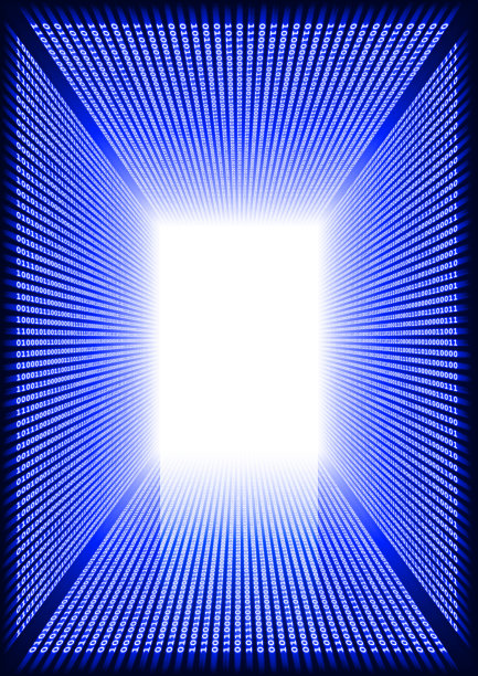 深蓝数字走廊图片下载