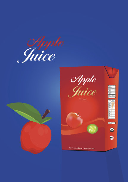 矢量苹果汁包装图片下载