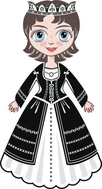 穿着黑色礼服的小公主图片下载