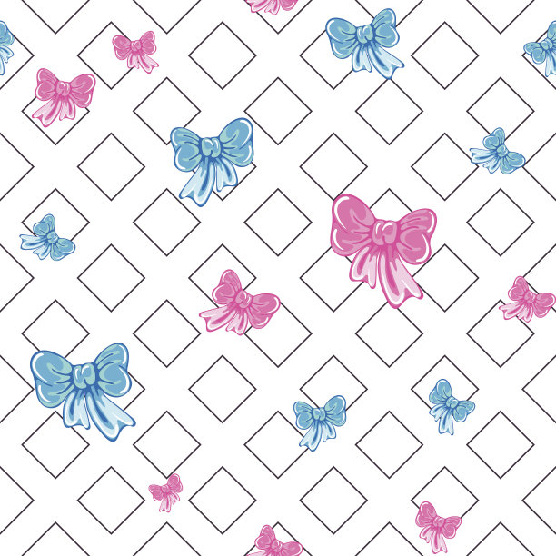 无缝矢量条纹图案与弓图片下载