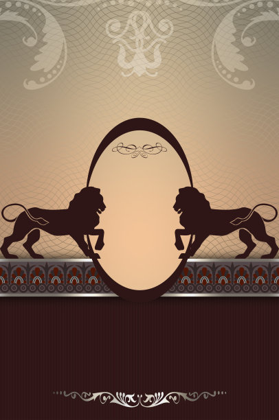 装饰复古背景与优雅的边界和装饰。图片下载