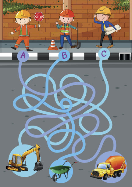 游戏模板与建筑工人和工具图片下载