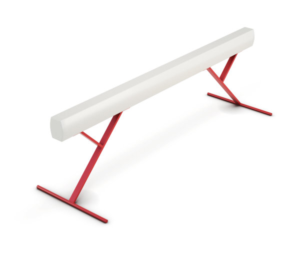 平衡梁隔离在白色背景上。三维渲染图片下载