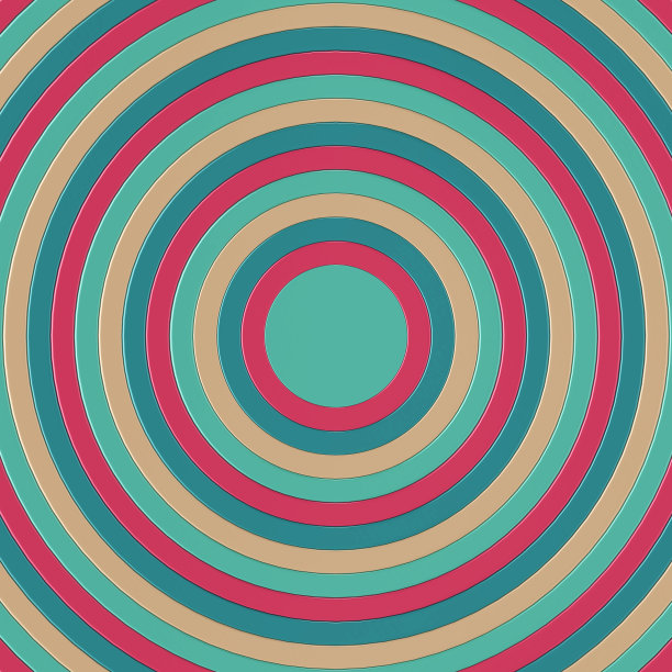 同心圆的3D渲染图片下载