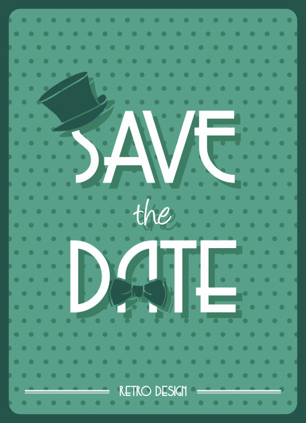 保存日期复古海报图片下载