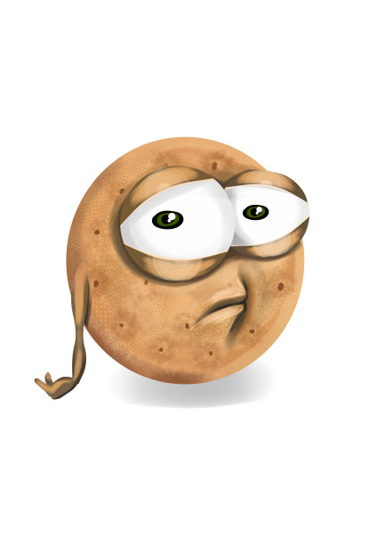 悲伤的饼干，失望的消化饼干卡通人物与不快乐的眼睛图片下载