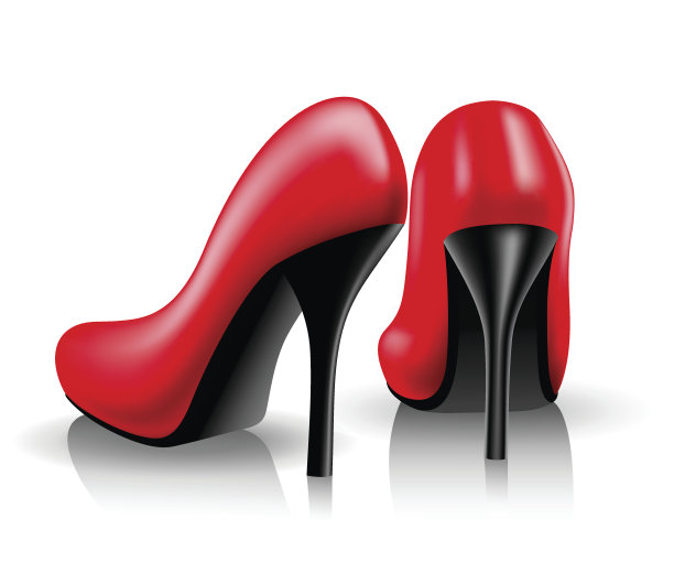 红色的女性的鞋子图片下载