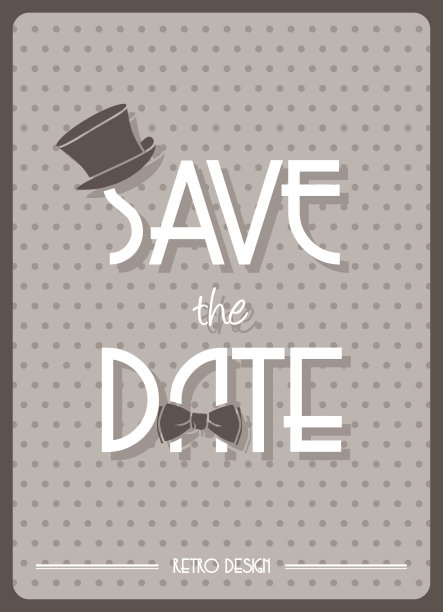 保存日期复古海报图片下载