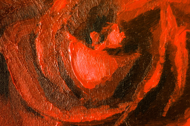 丙烯画，红黑背景图片下载