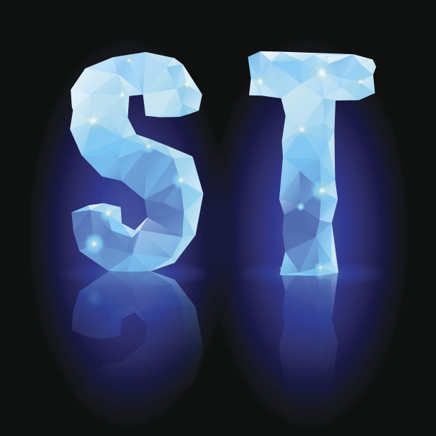 蓝色多边形字体图片下载