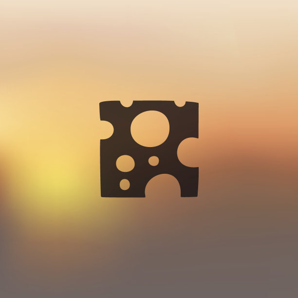 模糊背景上的奶酪图标图片下载