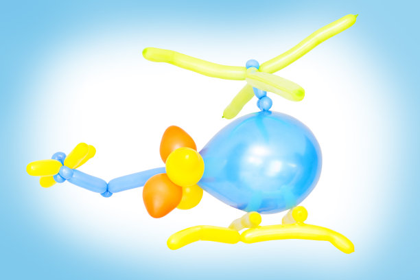 直升飞机形状的儿童气球图片下载