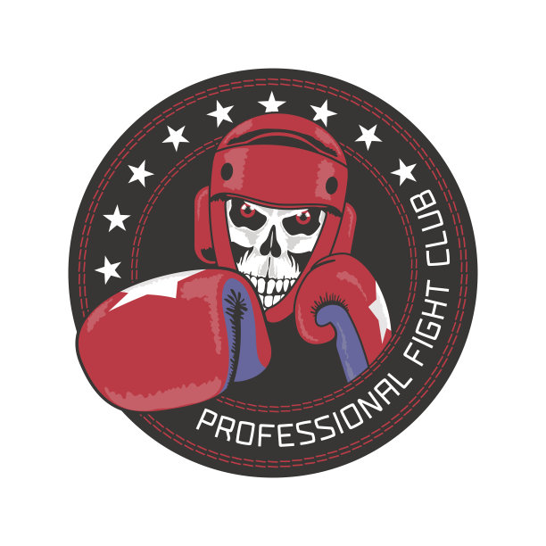 拳击俱乐部矢量标志图片下载