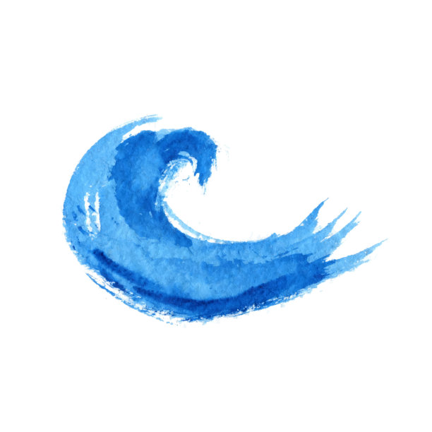 抽象的蓝色波浪图解图片下载