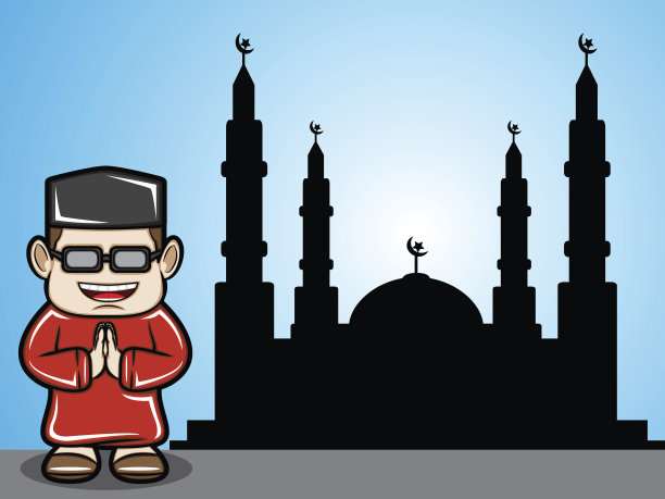 穆斯林男孩问候图片下载