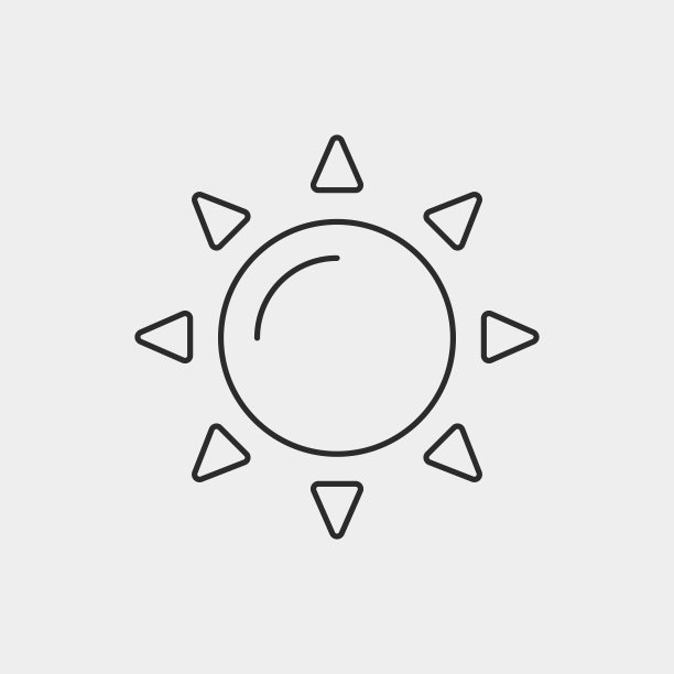 太阳线图标图片下载