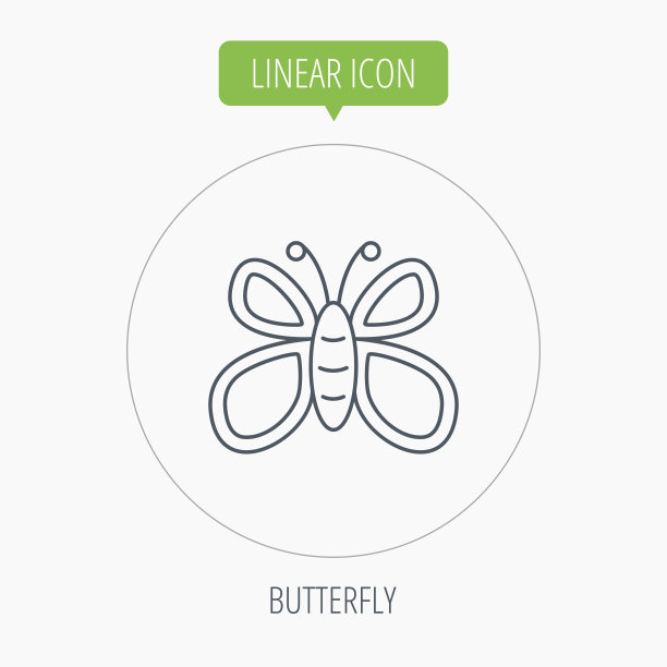 蝴蝶图标。做梦的迹象。图片下载