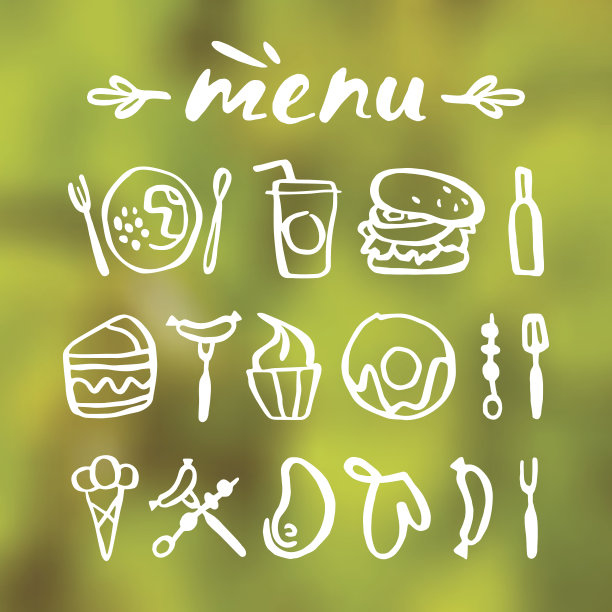 食物图标手绘风格图片下载