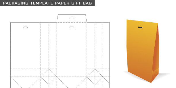 包装模板纸制礼品袋图片下载