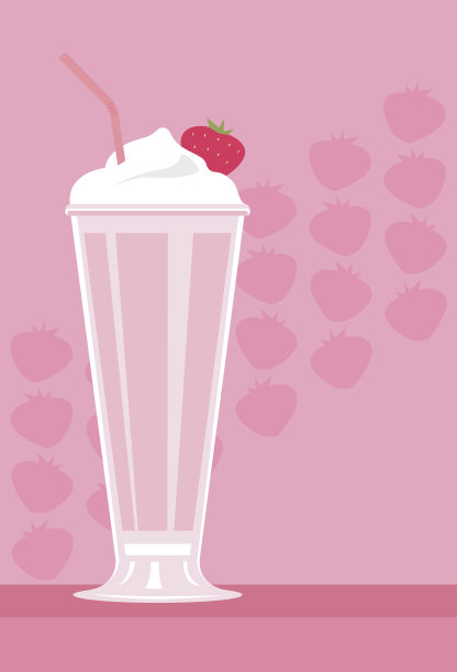 草莓奶昔图片下载