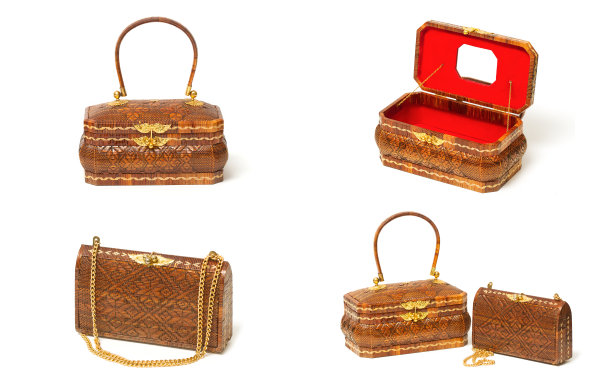 泰国手工艺品优雅女子篮子。图片下载