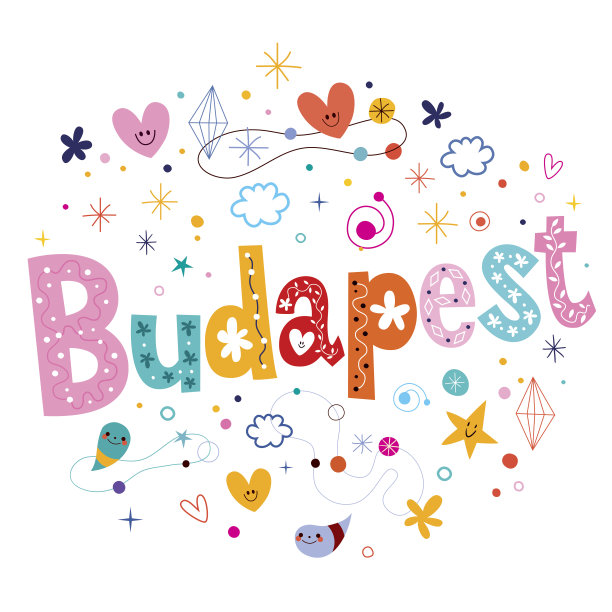 布达佩斯装饰字体文字图片下载