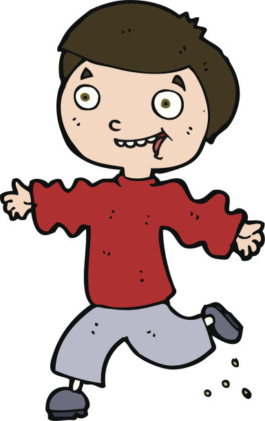 卡通兴奋的男孩图片下载