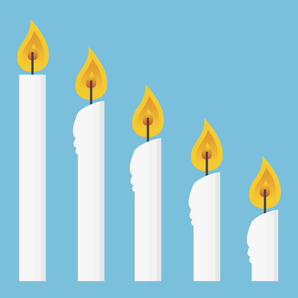 蜡烛燃烧舞台布景图片下载